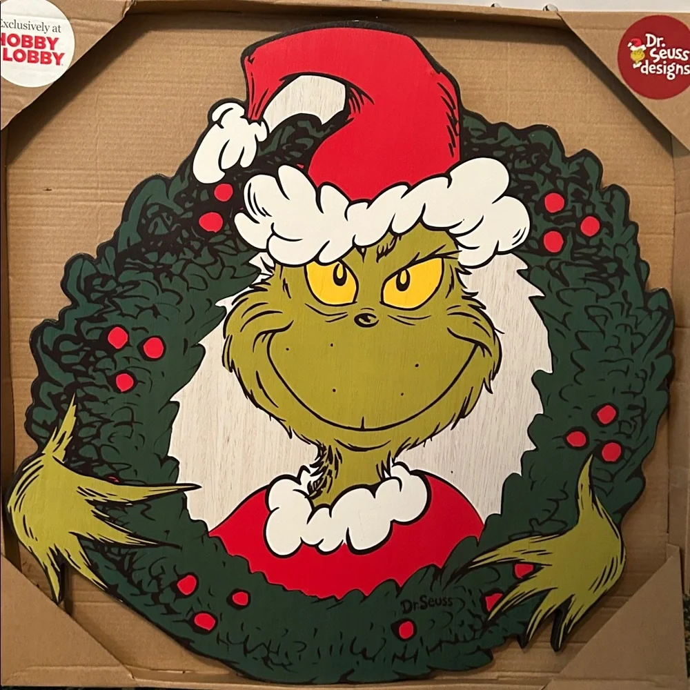 Dr. Seuss Grinch Holiday Wood Wall Art